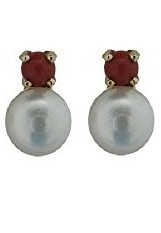 terrific little yellow gold cultivated pearl earrings for babies and toddlers